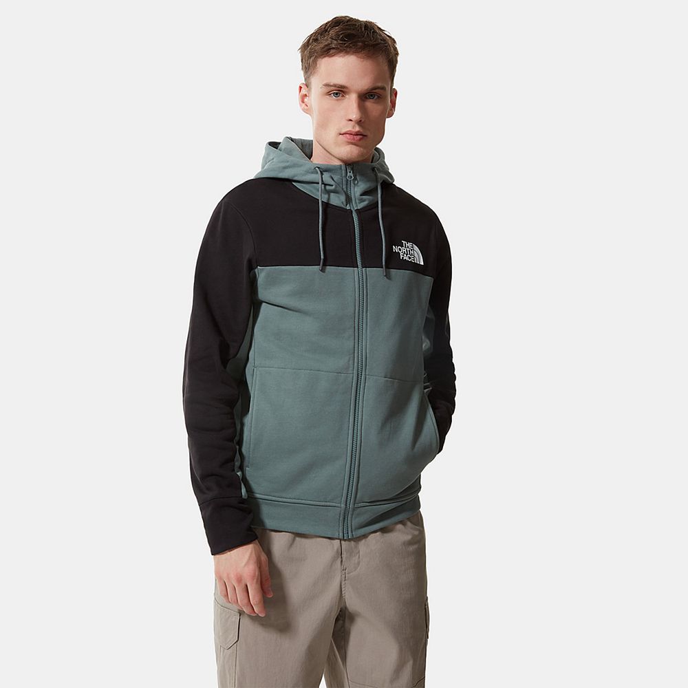 The North Face Hoodie Mens Australia - The North Face Himalayan Full Zip Green (GWA-138542)